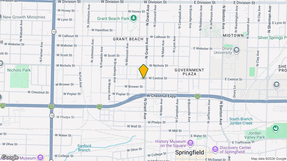 825 N Grant Ave Mapa y Detalles de la Ubicación