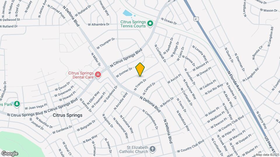 9545 N Travis Dr Map and Location Details