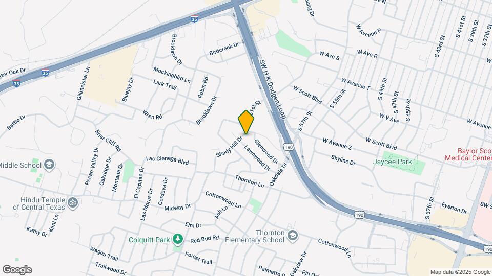 2505 Shady Hill Dr Map and Location Details