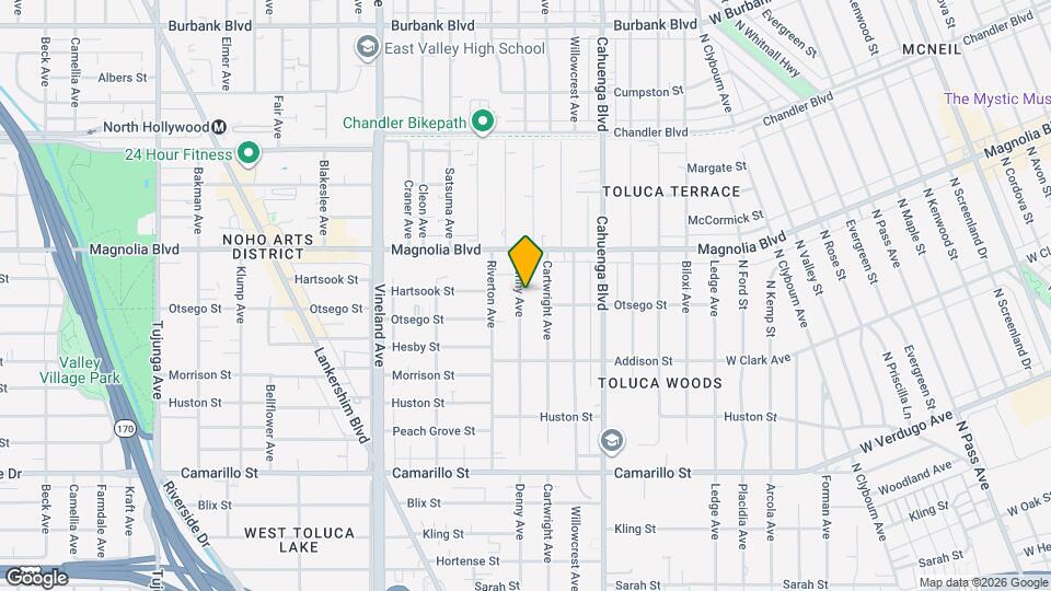 5124 Denny Ave Map and Location Details