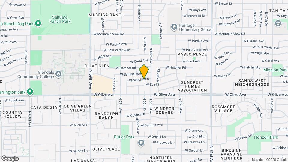 5523 W Mission Ln Mapa y Detalles de la Ubicación