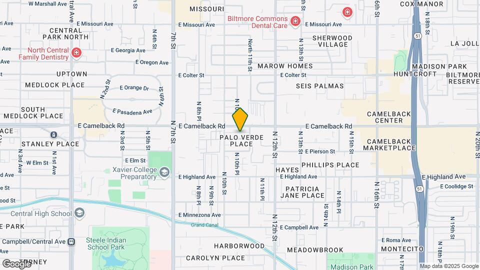 1034 E Mariposa St-Unit -Private Guest Home Map and Location Details