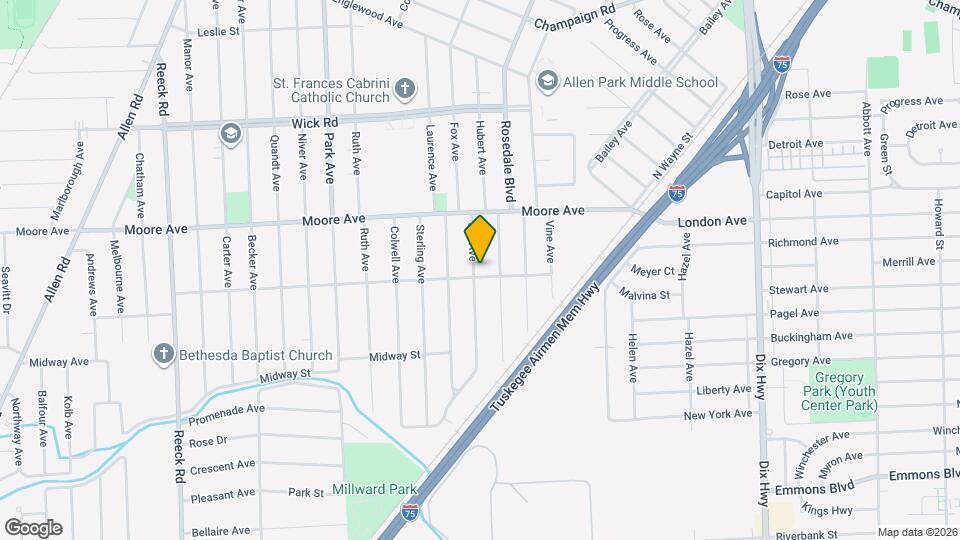 9725 Fox Ave Map and Location Details