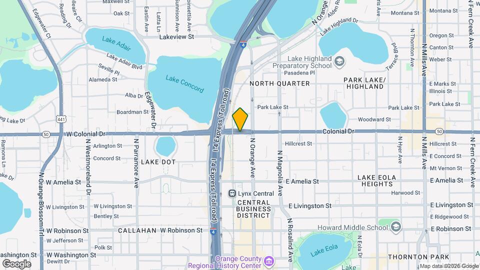 62 W Colonial Dr, Unit China Glass Warehouse Mapa y Detalles de la Ubicación