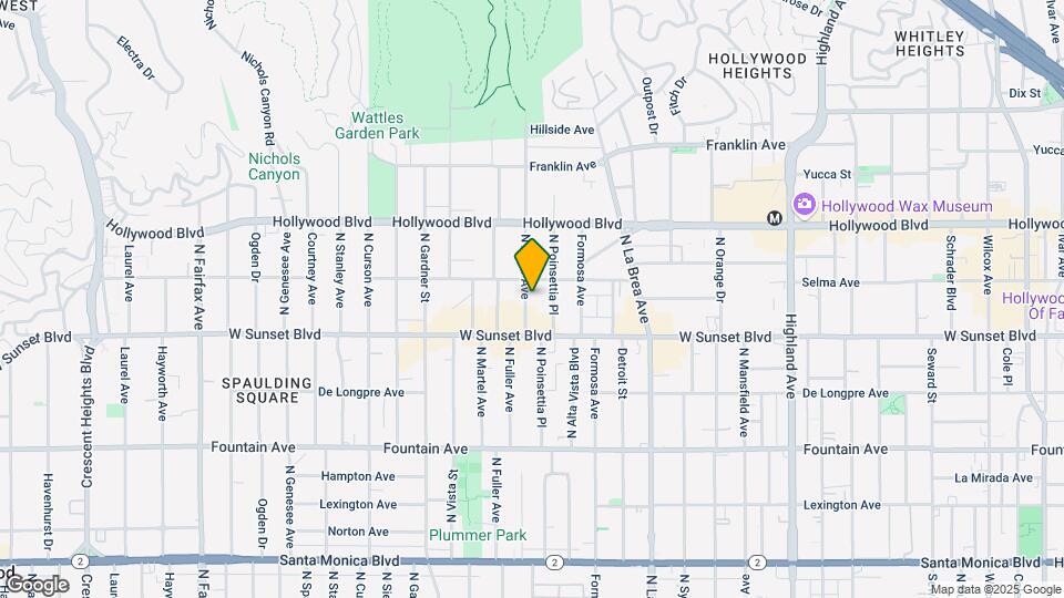 1540 N Fuller Ave Mapa y Detalles de la Ubicación