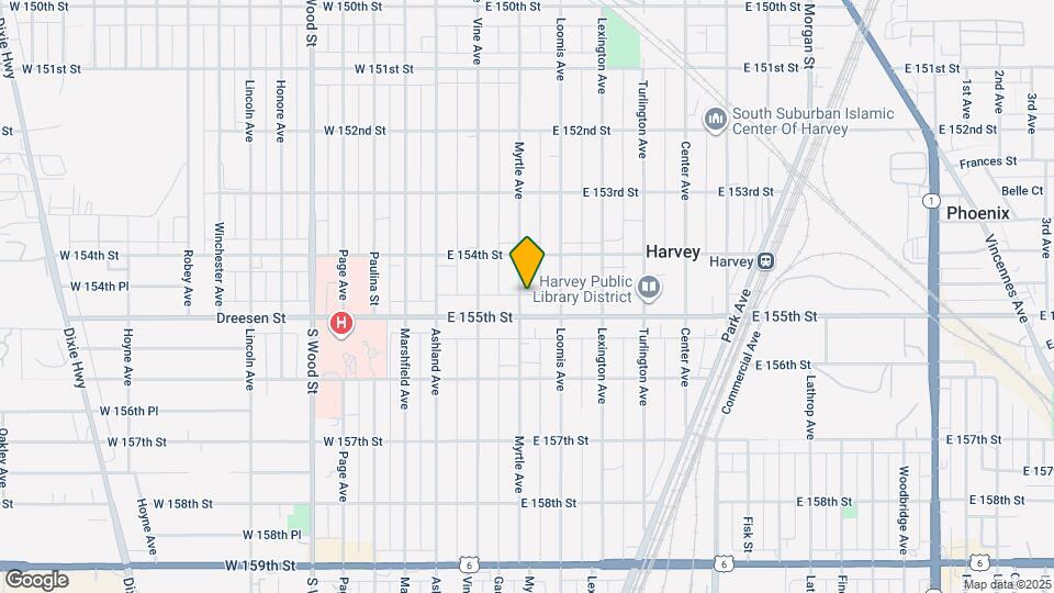 15433 Myrtle Ave, Unit Duplex on Myrtle Mapa y Detalles de la Ubicación