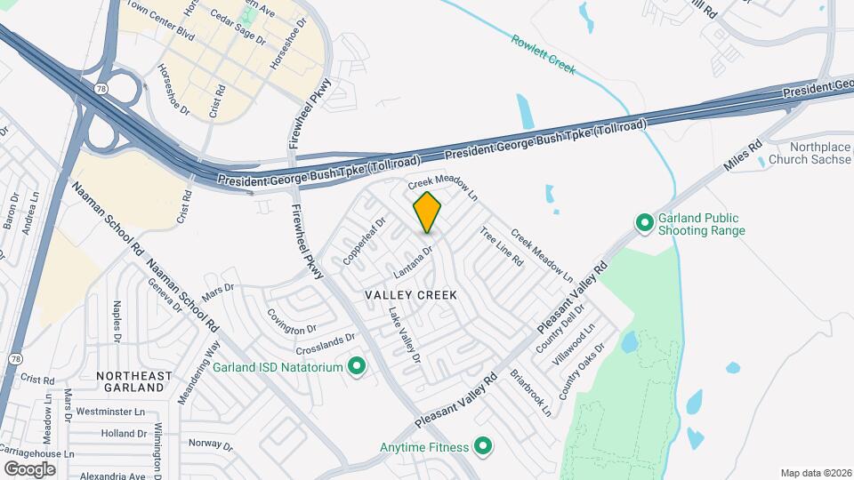 2306 Valley Creek Dr Mapa y Detalles de la Ubicación