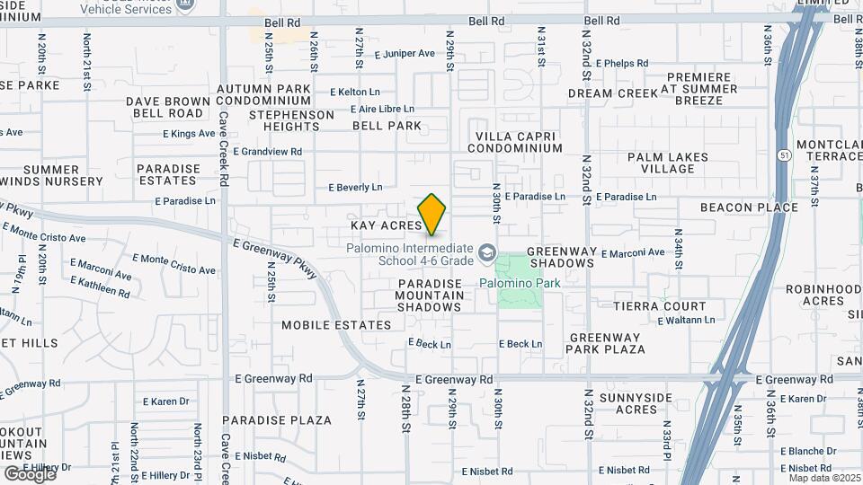 2826 E Marconi Ave Mapa y Detalles de la Ubicación