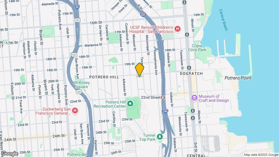 511 Missouri St, Unit B Map and Location Details