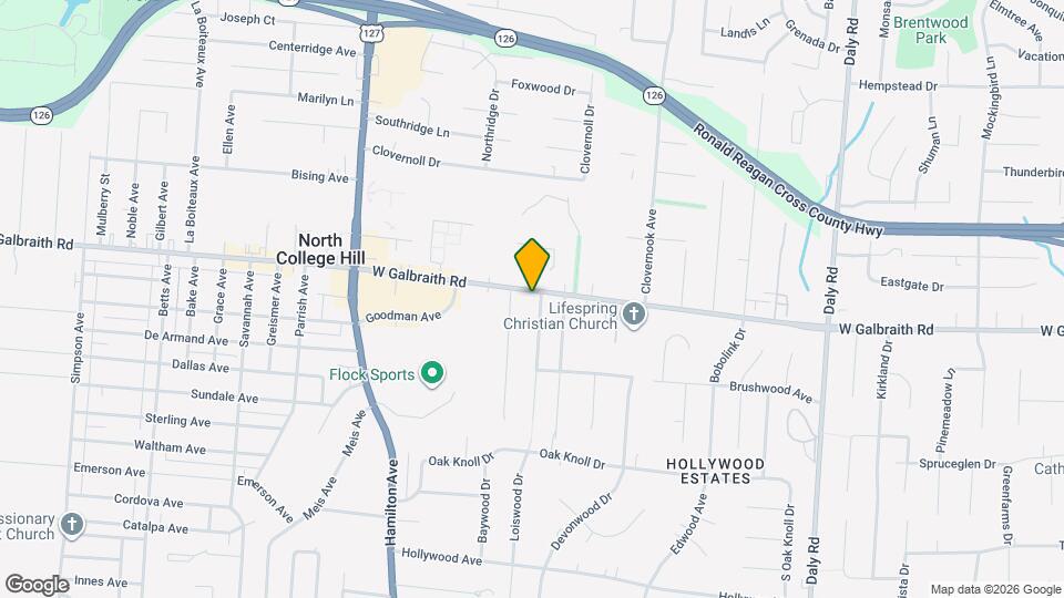 1523 W Galbraith Rd Map and Location Details