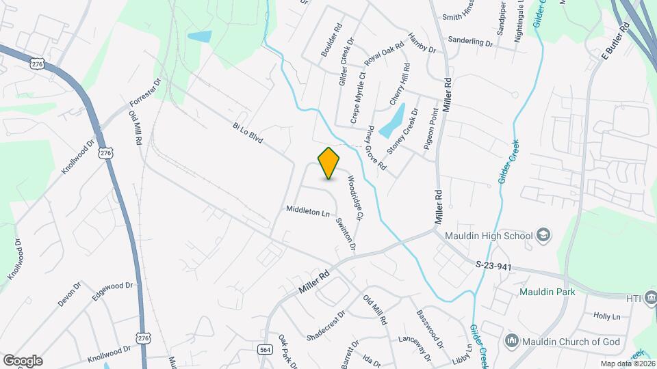 124 Swinton Dr, Unit N. Mauldin Map and Location Details