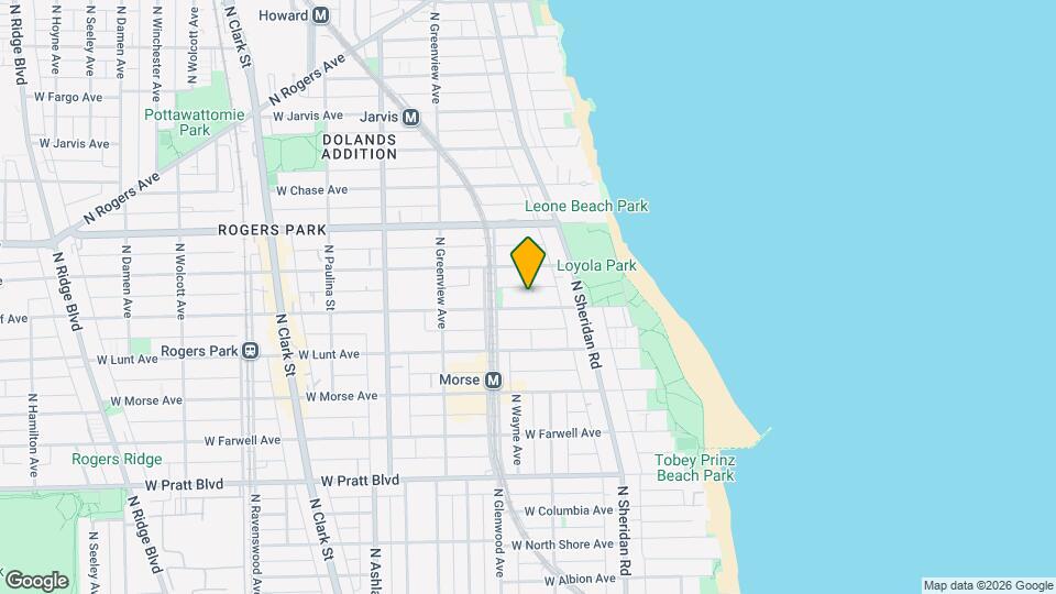 1354 W Greenleaf Ave Map and Location Details