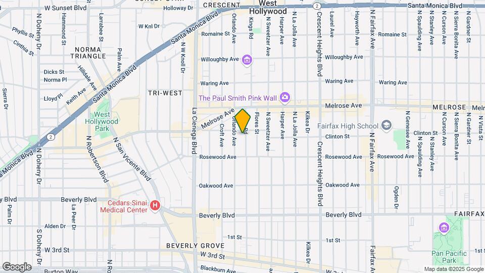 551 N Kings Rd Map and Location Details