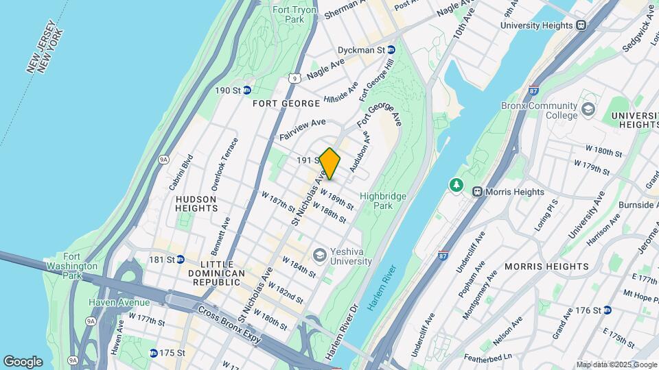 566 W 190th St Map and Location Details