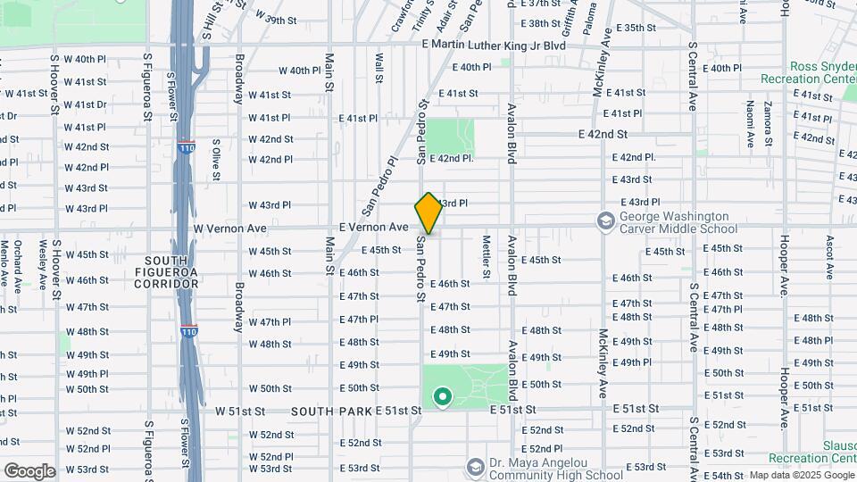 4416 S San Pedro St, Unit #1 Mapa y Detalles de la Ubicación