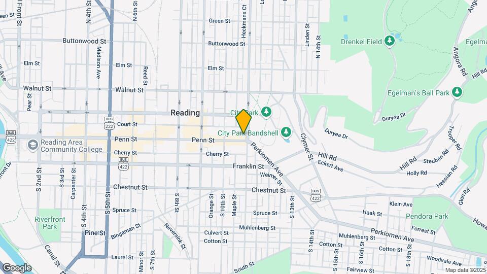 1047 Penn St-Unit -1A Map and Location Details