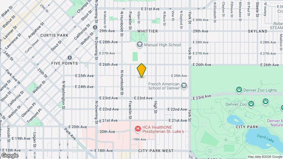 2442 Gilpin St Map and Location Details