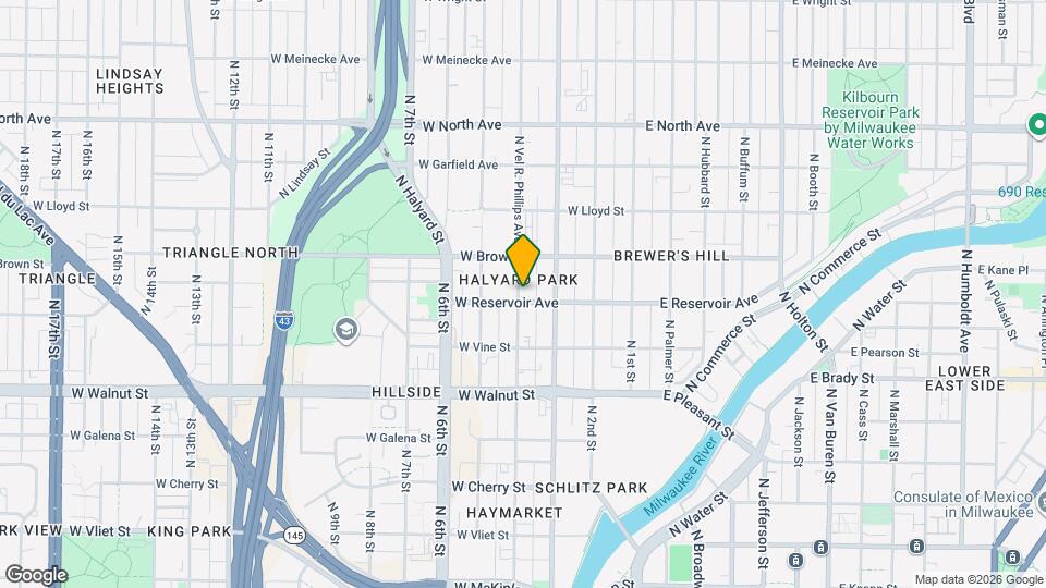 338 W Reservoir Ave Map and Location Details