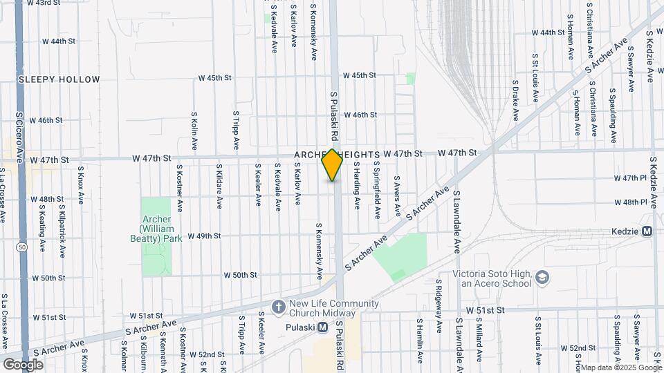 4750 S Pulaski Rd Map and Location Details