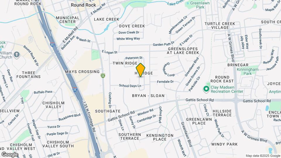 1205 Hyridge St Map and Location Details