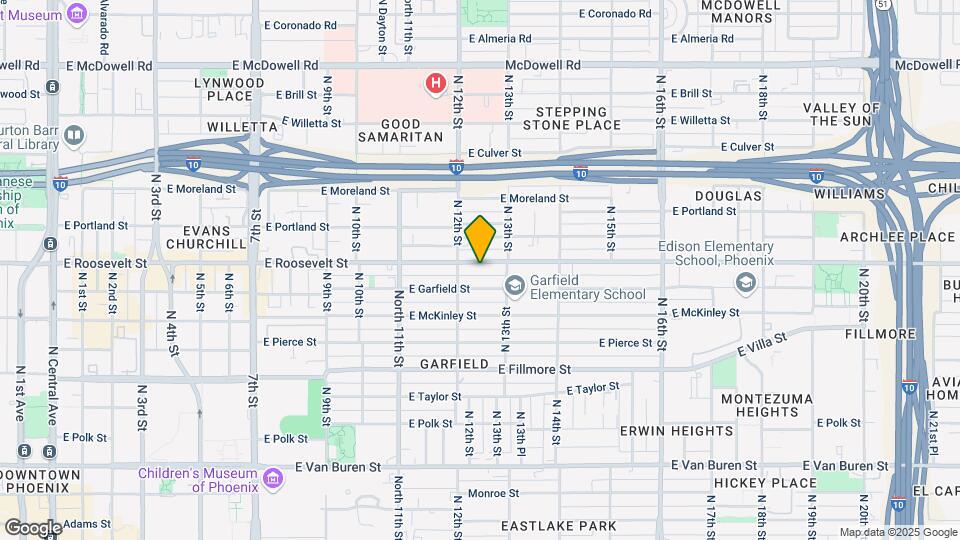 1221 E Roosevelt St Mapa y Detalles de la Ubicación