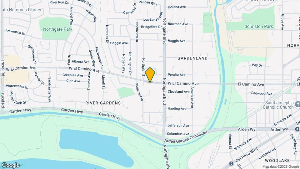 628 W El Camino Ave Map and Location Details