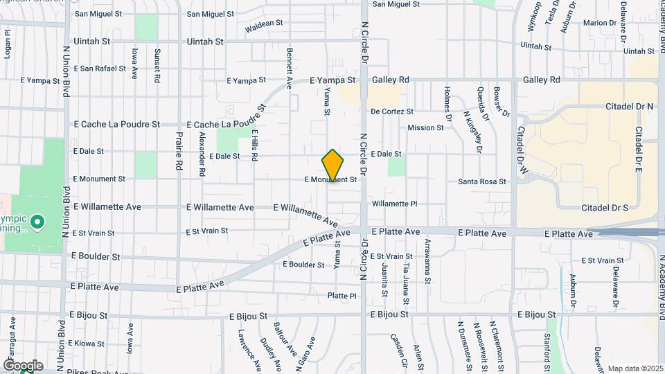 625 Yuma St Map and Location Details