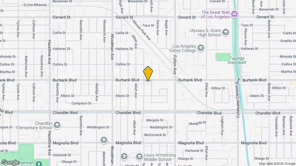 13450 Burbank Blvd Map and Location Details