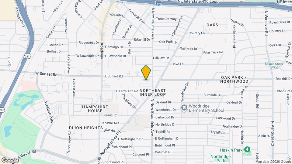 8033 N New Braunfels Ave Mapa y Detalles de la Ubicación