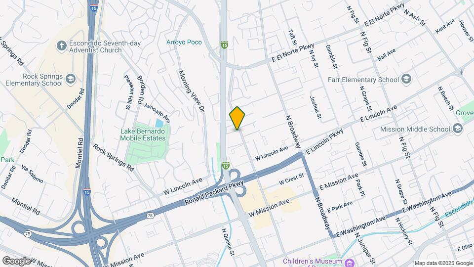 1121 N Escondido Blvd Map and Location Details