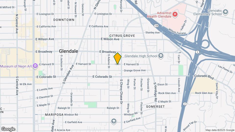 1132 E Harvard St, Unit B Mapa y Detalles de la Ubicación