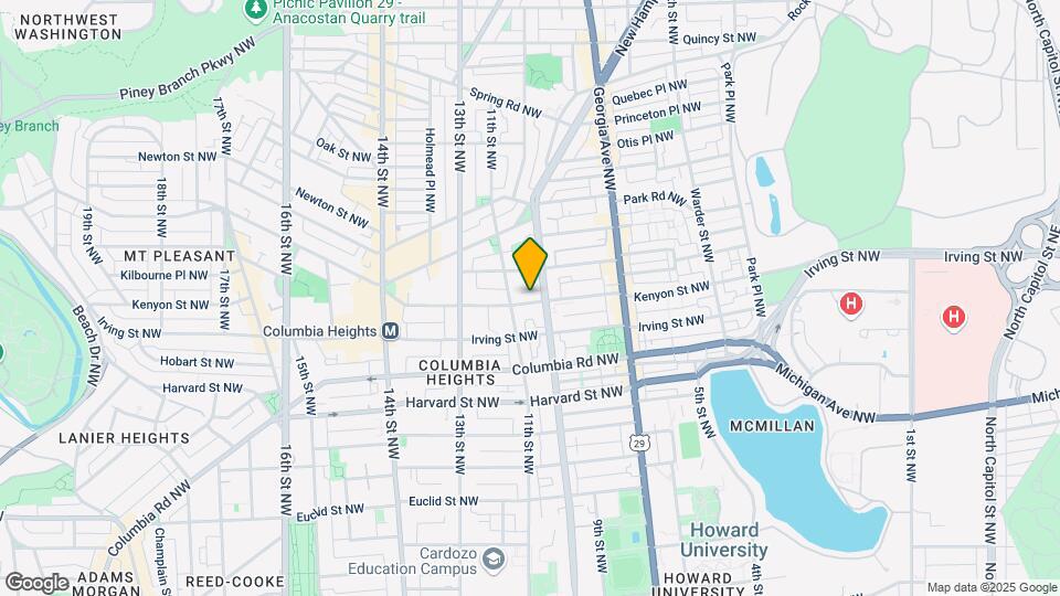 1019 Kenyon St NW Map and Location Details