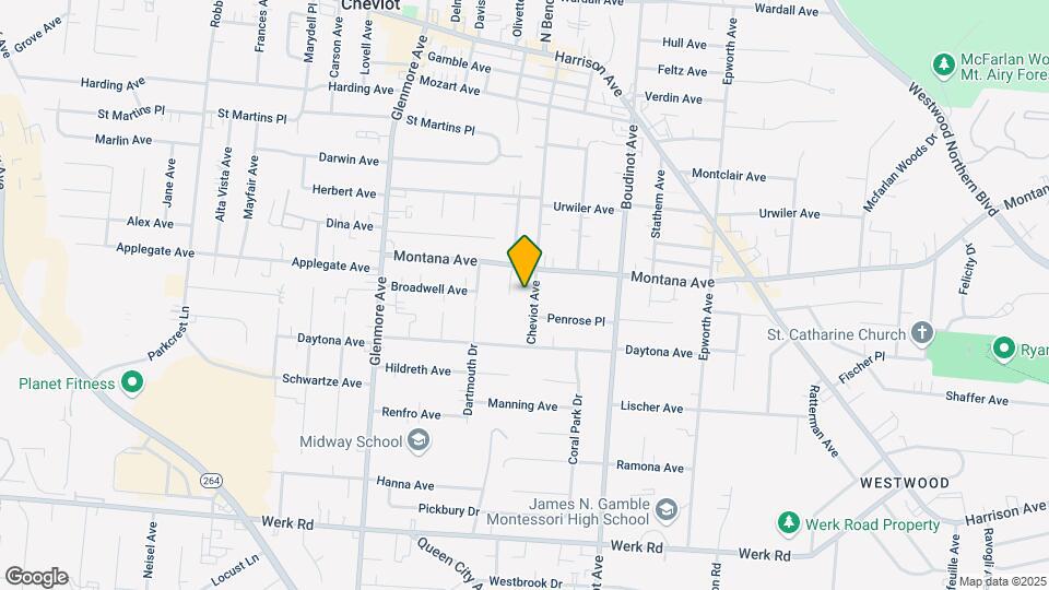 3343 Cheviot Ave Map and Location Details