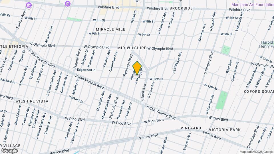 1125 S Orange Grove Ave Mapa y Detalles de la Ubicación