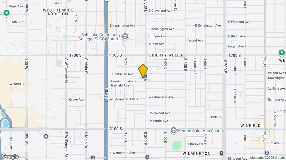 1816 S 300 E, Unit 1 bed/1bath in 4plex Mapa y Detalles de la Ubicación