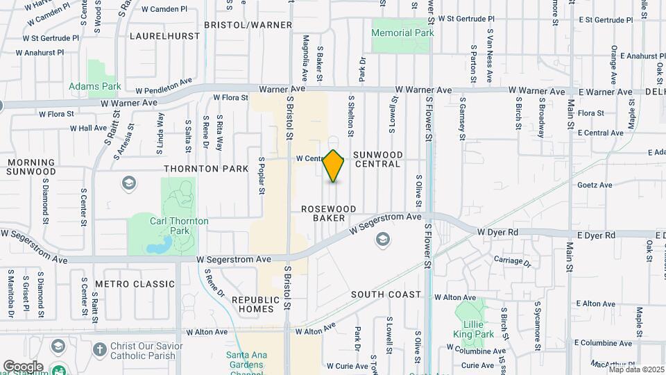 2602 S Rosewood Ave Mapa y Detalles de la Ubicación