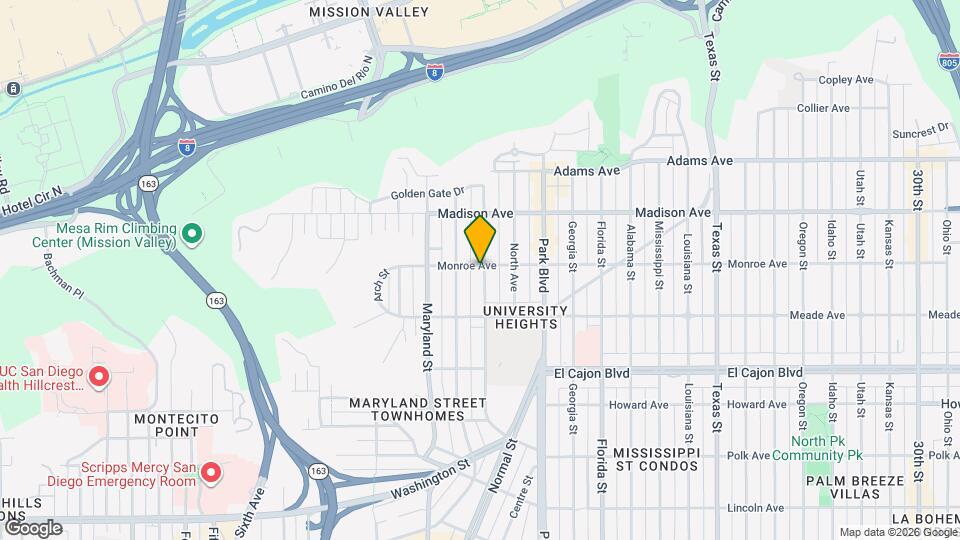 4496 Campus Ave Map and Location Details