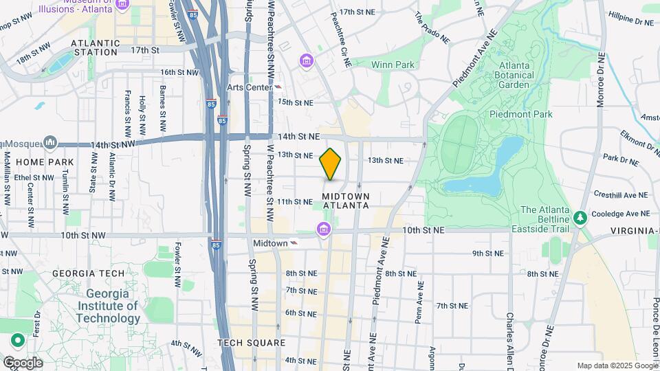 1080 Peachtree St NE Mapa y Detalles de la Ubicación