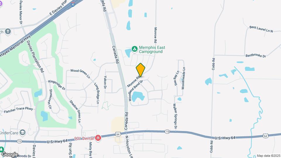 9952 Woodland Bend Dr Map and Location Details