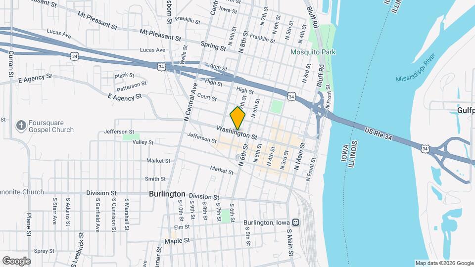 613 Washington St Map and Location Details