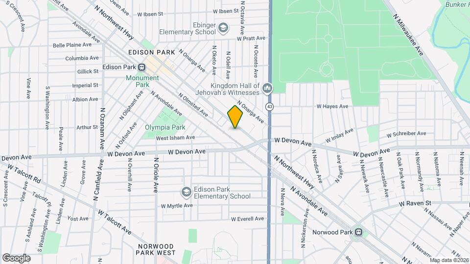 6484 N Northwest Hwy Map and Location Details