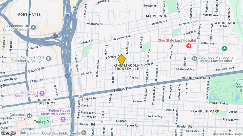 1014 E Long St Map and Location Details