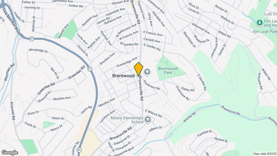 3600 Brownsville Rd Map and Location Details