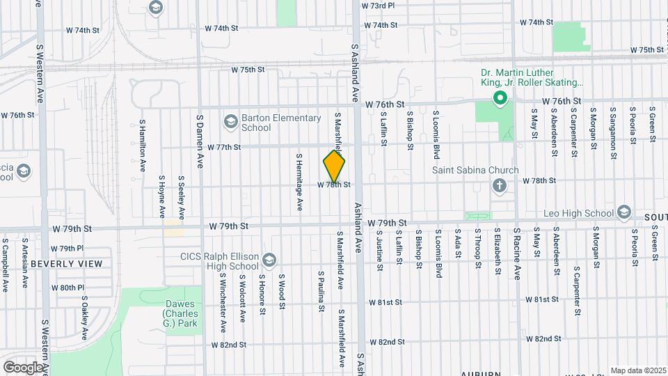 7800 S Marshfield Ave Map and Location Details