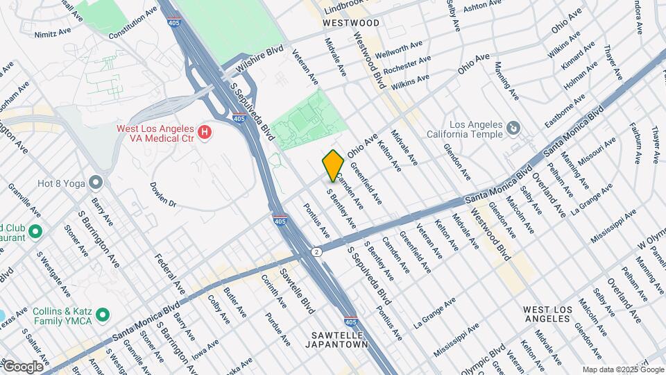 1528 1/2 S Bentley Ave Map and Location Details