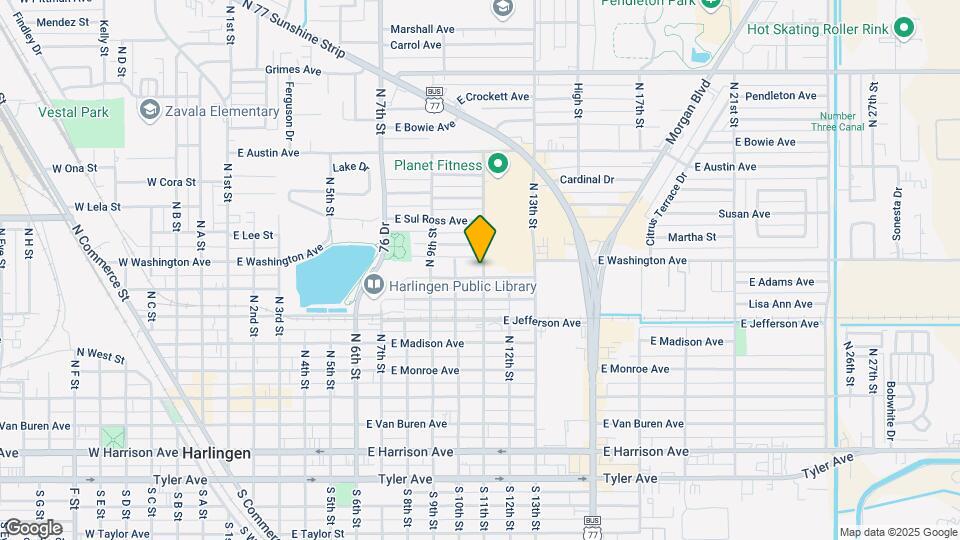 1025 E Washington St Map and Location Details