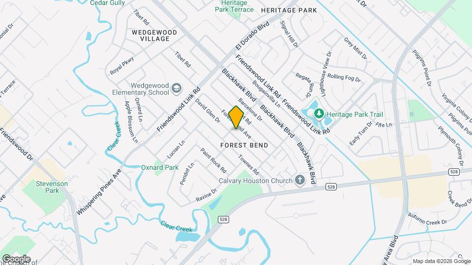 16807 David Glen Dr Map and Location Details