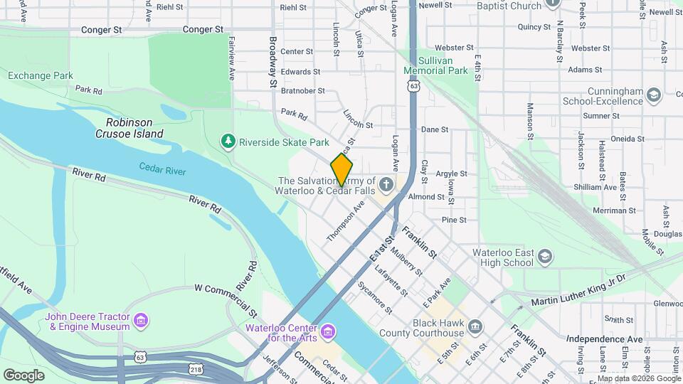 408 Oak Ave Map and Location Details