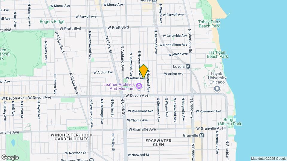 1447-1457 W Arthur Ave Mapa y Detalles de la Ubicación
