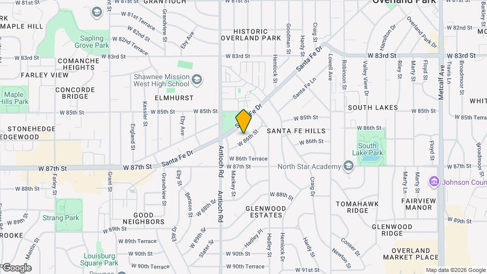 8500 W 86th St Map and Location Details